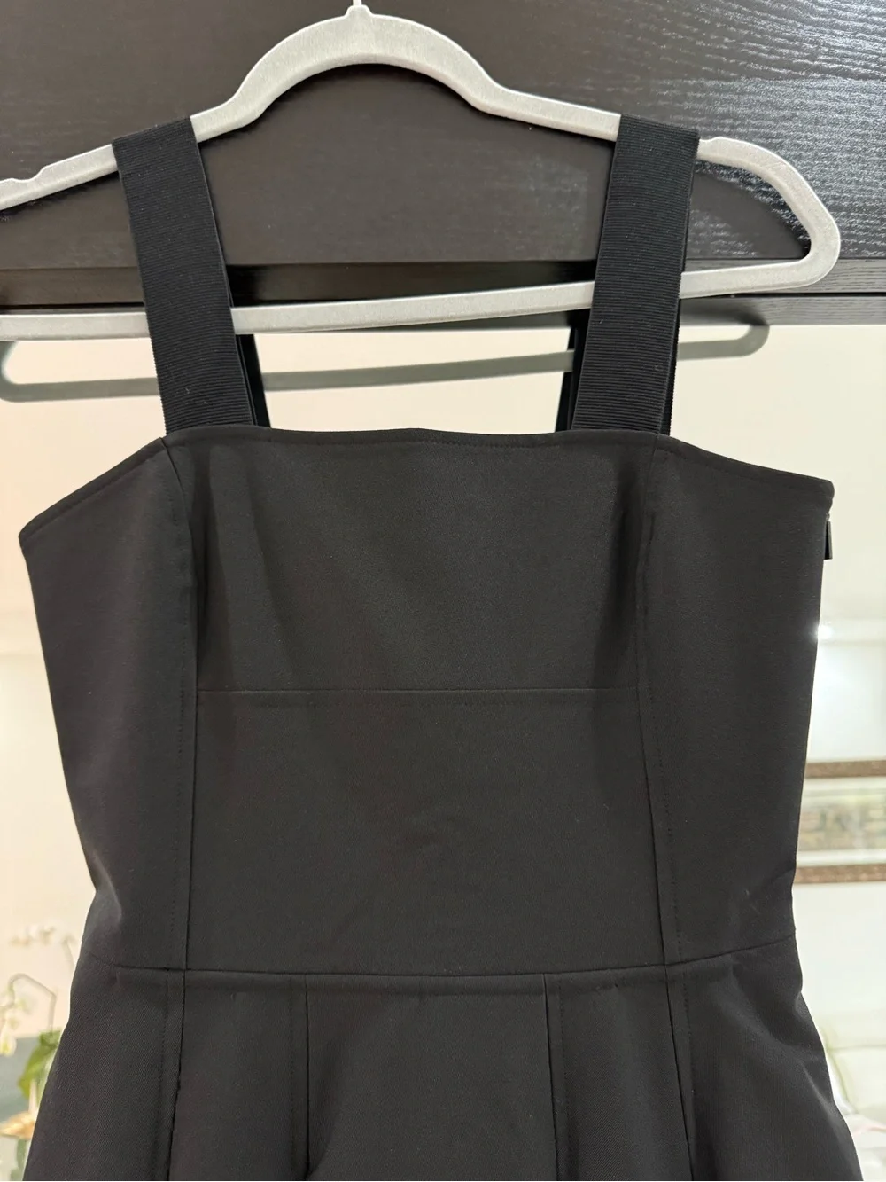 A/X Armani Exchange Black Square-Neck Fit & Flare Midi Dress - Picture 6 of 8